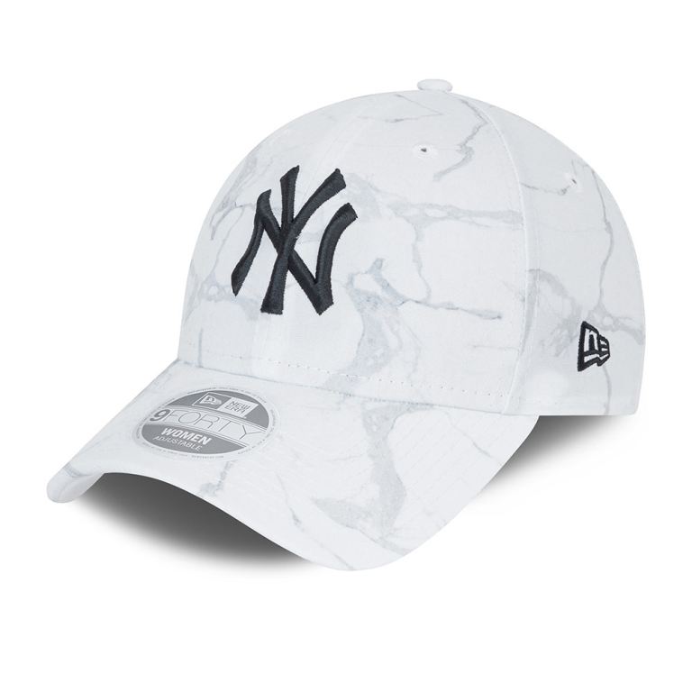 Gorras New Era 9forty Blancos - New York Yankees Womens Marble 93712XPKC